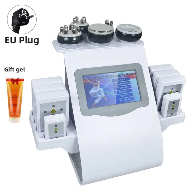 Máquina de Adelgazamiento Corporal KIM 8 6 en 1 40K, Máquina de Cavitación Ultrasónica para Moldear el Cuerpo, Lifting y Reafirmación de la Piel con Vacío y Liposucción