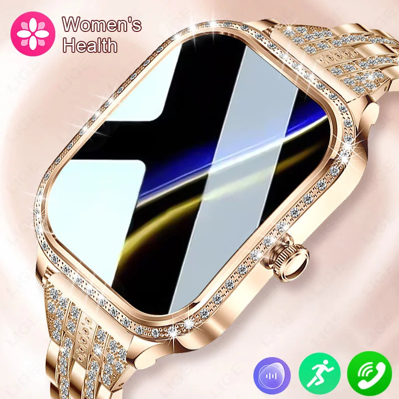 New Smart Watch For Women Gifts 1.75" HD Display Heart Rate Sport Fitness IP68 Waterproof Bluetooth Call Ladies Gift Smartwatch