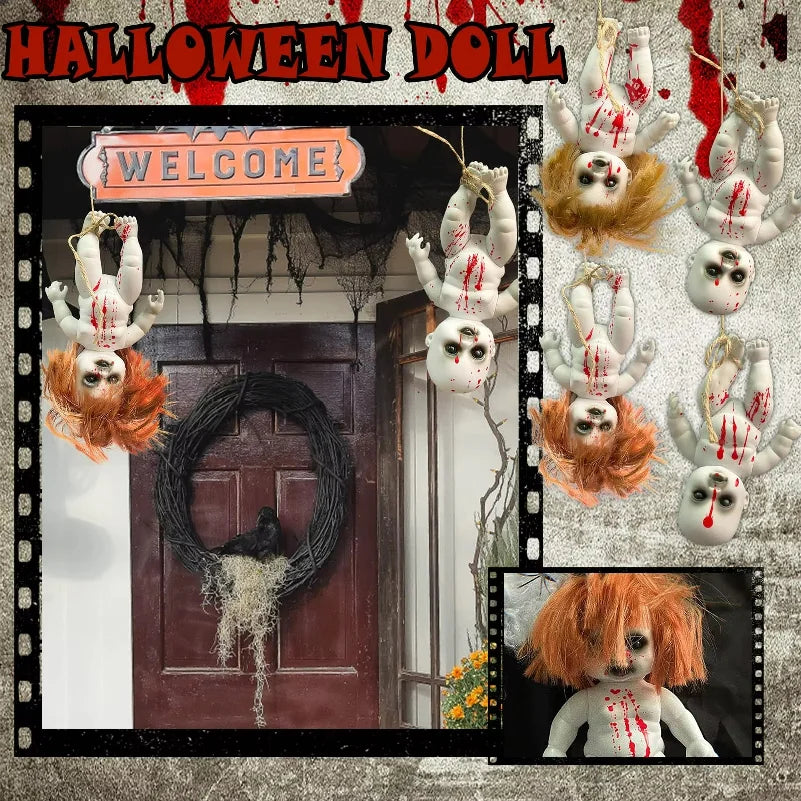 Muñecos de fantasmas colgantes para Halloween, juguetes espeluznantes y divertidos, adorno para crear un ambiente de terror, accesorio para bares y patios, decoración para fiestas de Halloween.