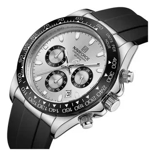 Reloj de cuarzo deportivo impermeable para hombre NAVIFORCE, cronógrafo, correa de silicona, reloj de pulsera luminoso, Relogio Masculino