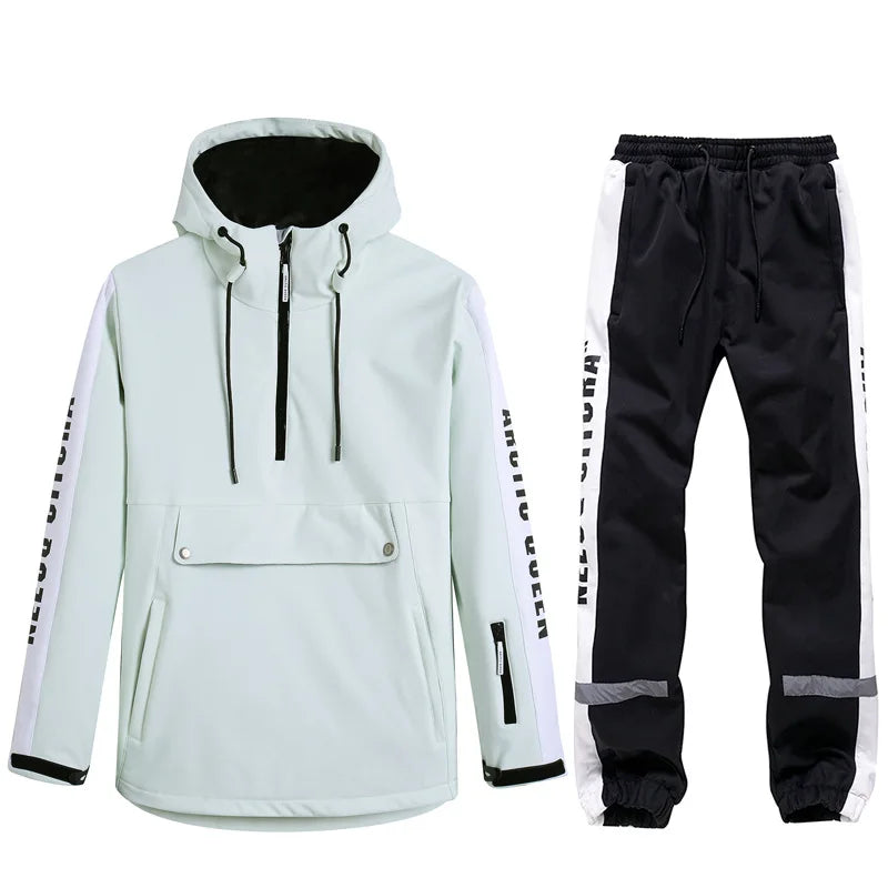 Traje de esquí para mujer, mono de esquí para deportes al aire libre, chaqueta de Snowboard para hombre, traje de salto cálido, ropa de invierno impermeable, monos, abrigo con capucha