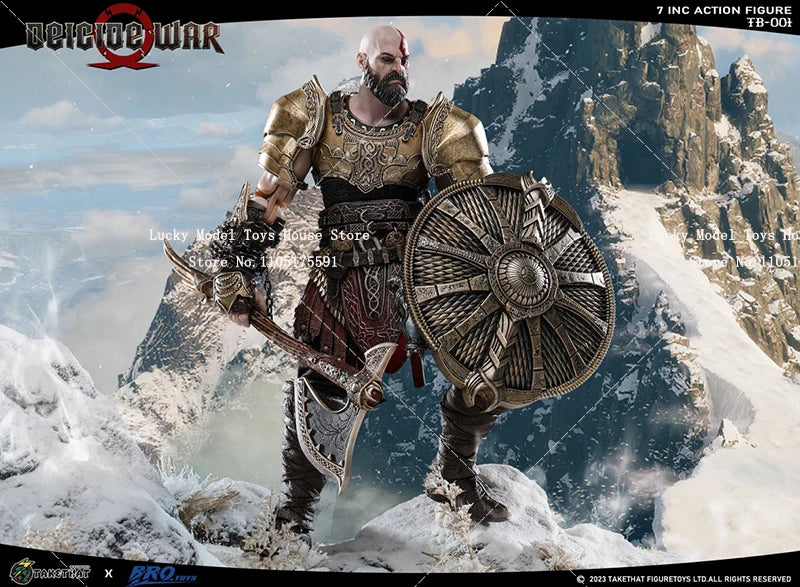 TB-001 Figura de acción de Kratos de 7 pulgadas, colección God Slayer, diseño de cuerpo móvil delicado, figura de soldado TAKETHAT&brotoys a escala 1/10, regalo