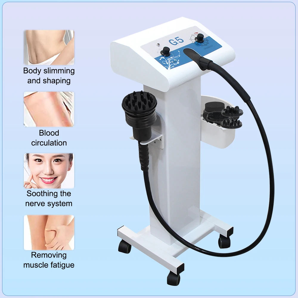 Masajeador vibratorio G5 de alta frecuencia, máquina de adelgazamiento corporal, quemador de grasa, pérdida de peso, eliminación de celulitis con dispositivo vibrador de 5 puntas
