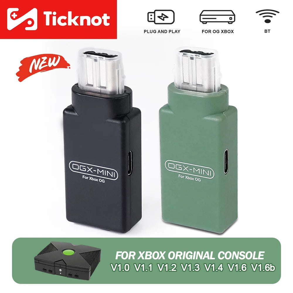 Adaptador inalámbrico OGX Mini para el mando de la consola de juegos Xbox original, compatible con Xbox One S y Xbox Series X. | Mando de Juego S/Xbox Elite S2/PS4
