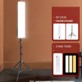 Lámpara de relleno de gran tamaño para estudio fotográfico, Panel de Video LED, iluminación de fotografía con soporte de trípode, brazo largo, enchufe de la UE para transmisión en vivo