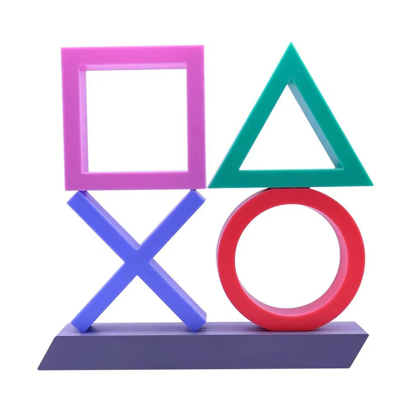 Lámpara con icono de juego para PS4/PS5, luz decorativa con control de sonido, lámpara de mesa colorida, luz nocturna pequeña de ambiente, 2 tipos