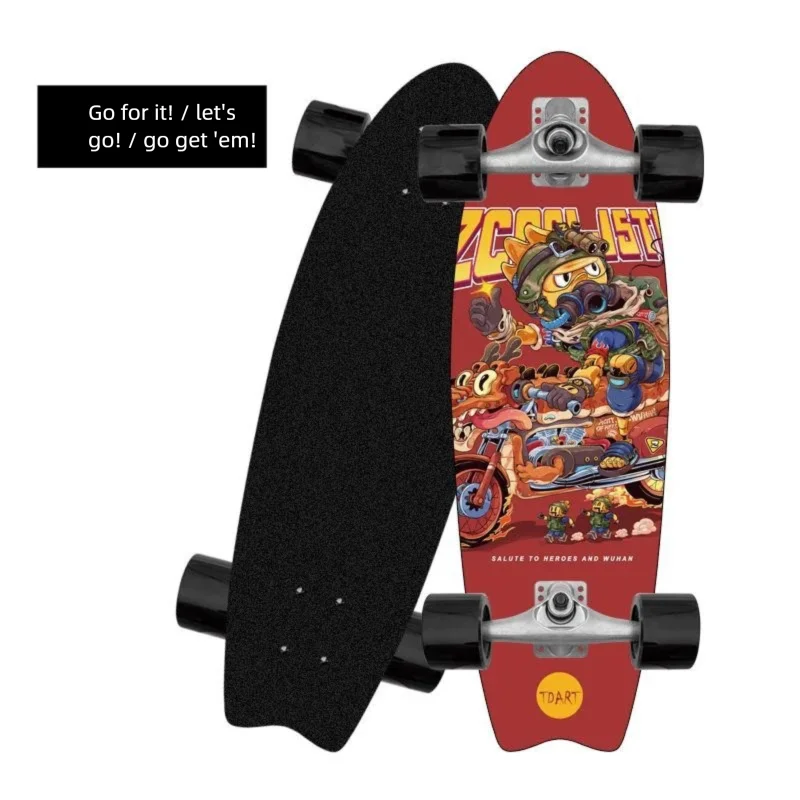 Tabla de Surf Urbana de 32 Pulgadas para Principiantes, con Trucks CX4, para Simulación de Surf y Skateboarding