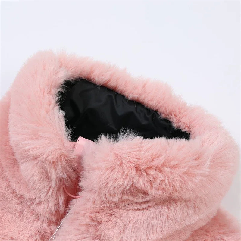 Chaqueta de Esquí para Mujer GSOU SNOW, Chaqueta de Snowboard con Piel Sintética, Ajustada, Aislante, Resistente al Viento, Gruesa y Cálida para Invierno, Mantiene el Calor hasta -30°C