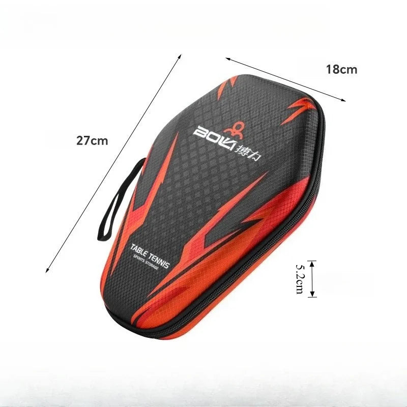 Funda para raqueta de tenis de mesa EVA, bolsa de almacenamiento para raquetas de ping-pong con carcasa rígida, impermeable y a prueba de polvo, con correa elástica, estilo Mecha.
