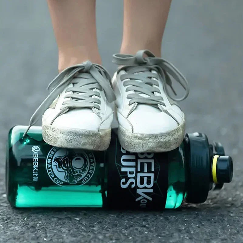 Botella de agua resistente para gimnasio, 2L, 3L, más grande, para deporte, con pajita, escuela, sin BPA, botellas de bebida, hervidor de viaje