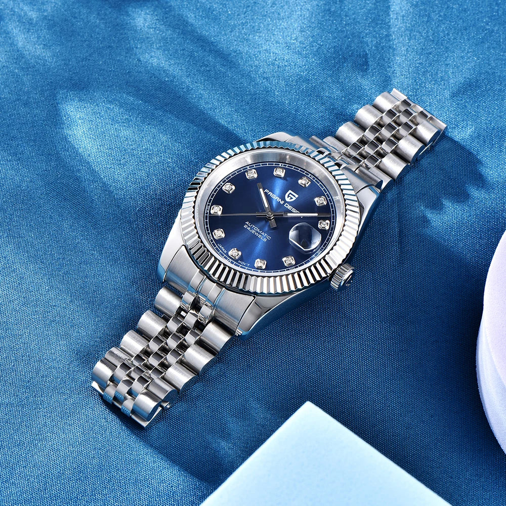 Reloj para hombre PAGANI DESIGN PD1645, movimiento automático, resistente al agua 100M, acero inoxidable, cristal de zafiro, reloj deportivo y de negocios