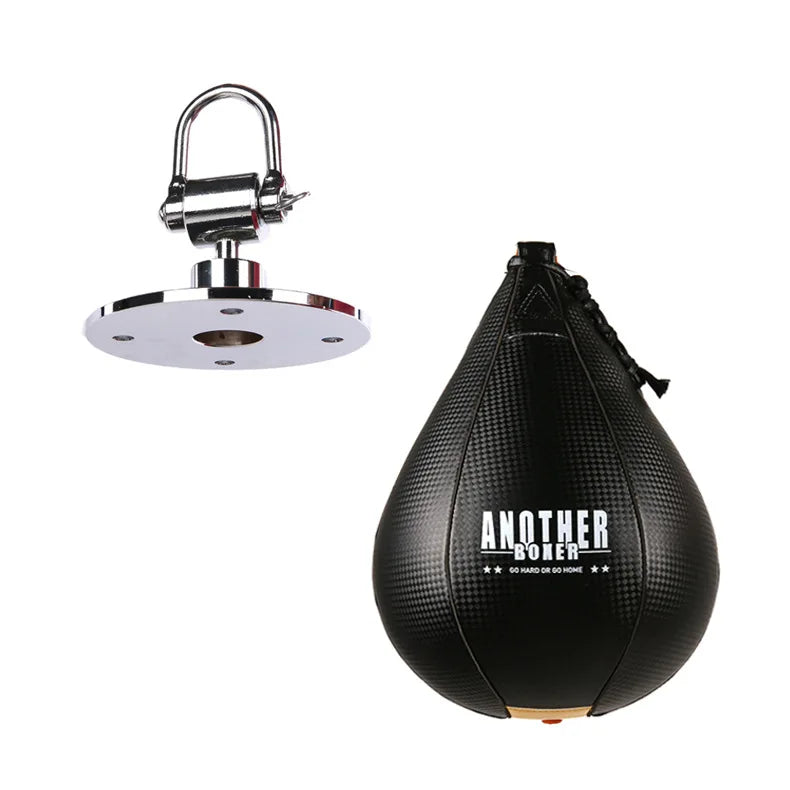 Pelota de Boxeo en Forma de Pera con Base Giratoria para Entrenamiento de Velocidad, Reacción y Coordinación Mano-Ojo
