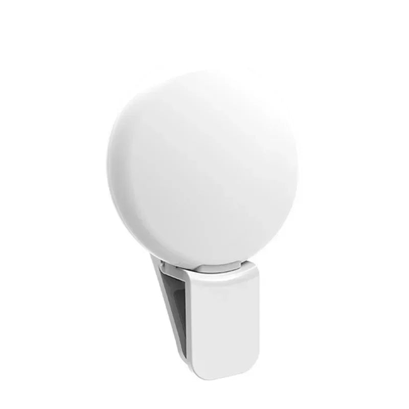 Anillo de luz LED para Selfie para teléfono móvil, portátil, Mini, duradero, práctico, tres torchas de atenuación, círculo, Clip de fotografía, luz de relleno