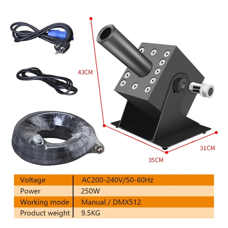 Máquina de humo de niebla con columna de chorro de CO2 LED de escenario, máquina de Gas de dióxido de carbono DMX de 250W para Dj, Bar, discoteca, fiesta de boda, efecto especial