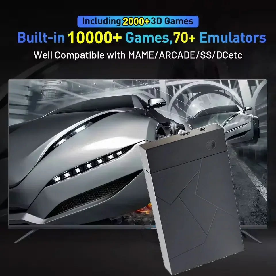 Batocera 40: unidad de juegos con capacidad para añadir o eliminar juegos, 4 TB, USB 3.0, más de 10 000 juegos, compatible con Windows 11 y ordenadores, fácil de usar con PS4/PS3/PS2/WII.