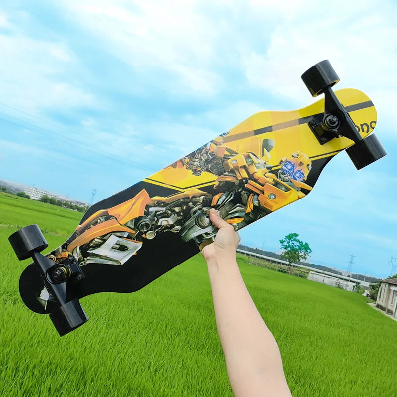 Patineta de Calle Profesional para Danza, Longboard, Tabla de Cruising, Apta para Hombres, Mujeres, Niños y Nuevos Conductores