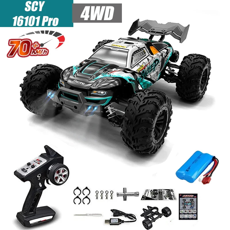 Coche RC 4x4 1:16 80 km/h Super Brushless, 50 km/h Brushed, vehículo todoterreno a control remoto de alta velocidad, buggy de carreras, regalo de juguete