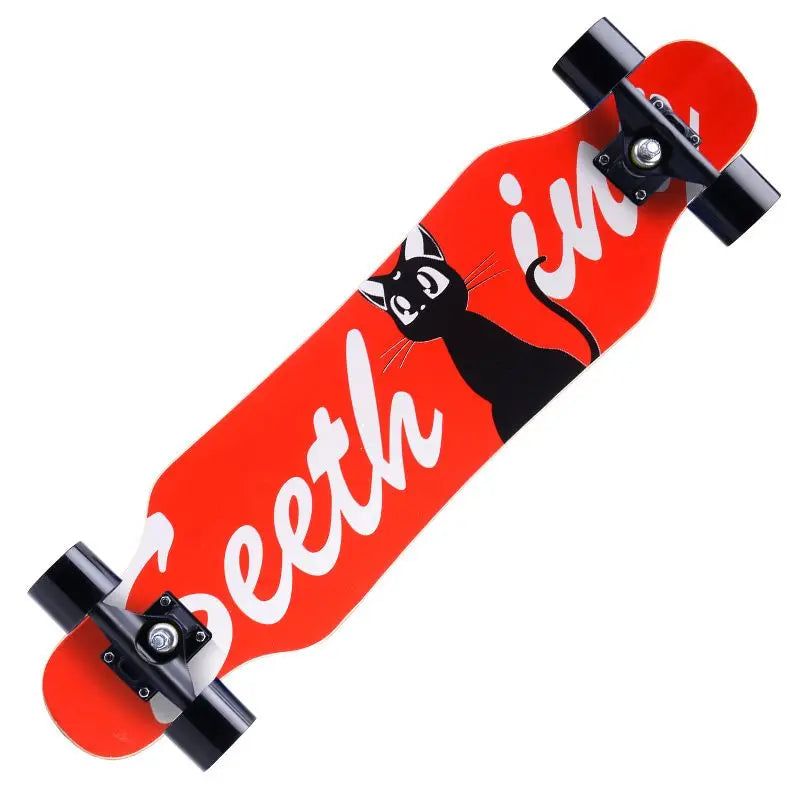 Patineta Longboard de 80 cm, 4 Ruedas, Tabla de Baile, Profesional, para Adultos, Cruiser Urbano, para Principiantes, Completa