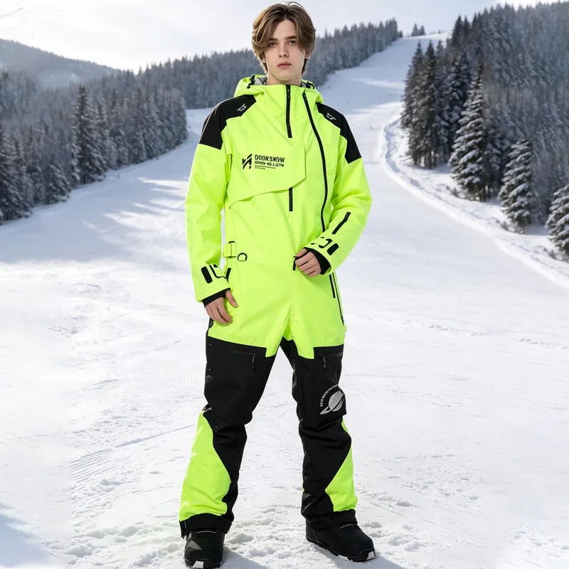 Traje de Esquí Unisex de una Pieza, Modelo 2026, Impermeable, Cálido y Resistente al Viento, para Adultos, para Snowboard, Deportes de Invierno al Aire Libre