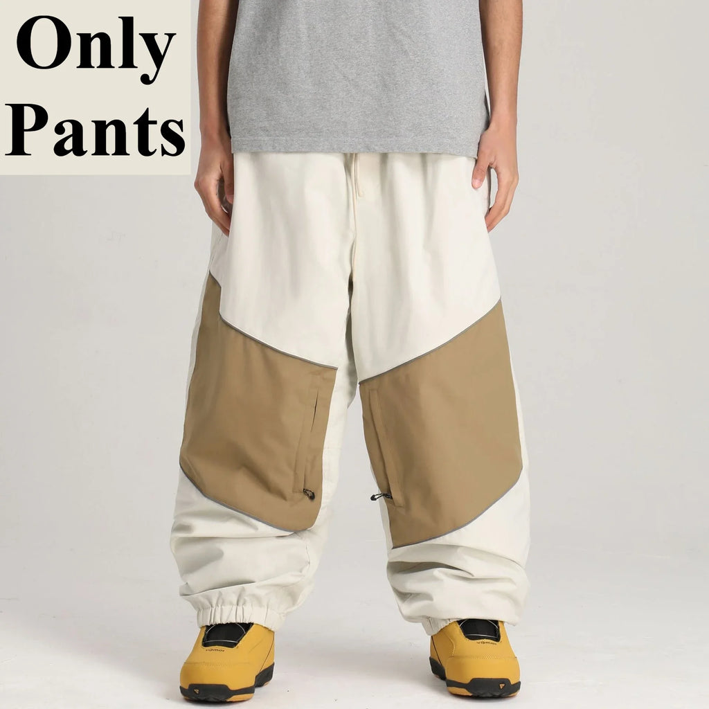 Pantalones de esquí nuevos 2026 para mujer y hombre, de invierno, cortavientos, impermeables, transpirables, holgados, lisos, deportivos, cálidos, para snowboard, ropa de exterior