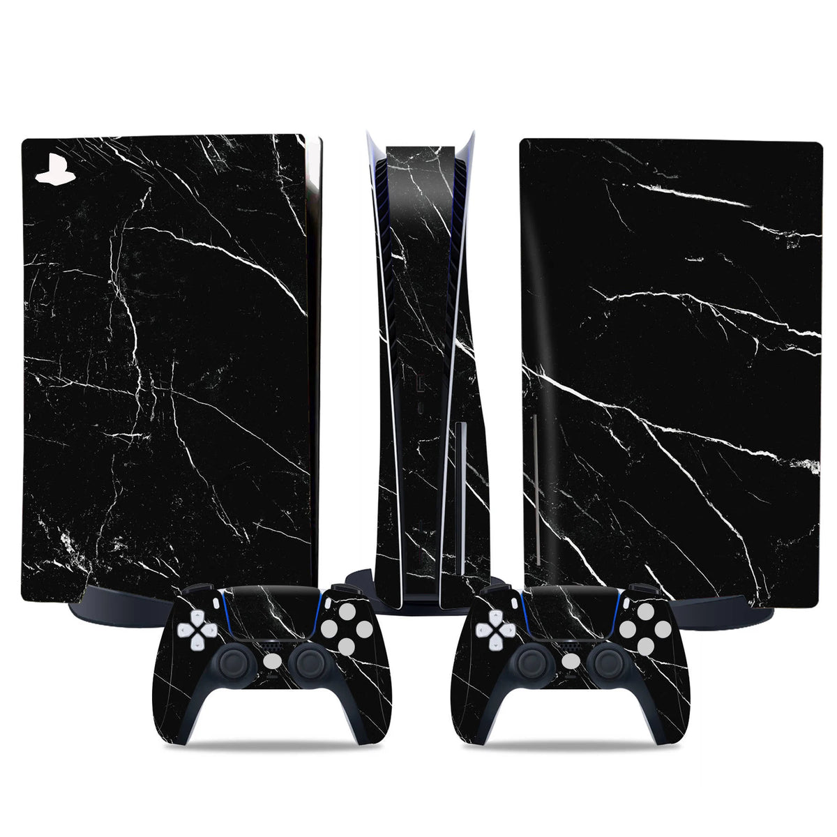 Pegatina para consola PS5 con disco y 2 mandos, vinilo adhesivo decorativo para la cubierta de la consola