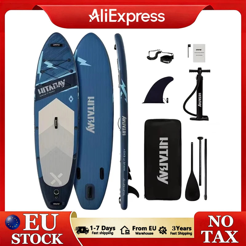 Tabla de Paddle Surf Inflable 310*81.5*13 cm, Antideslizante, Gran Estabilidad, con Accesorios Completos, Ligera y Fácil de Transportar, Ideal para Viajes Familiares, Yoga Acuático, Pesca, Apta para Principiantes