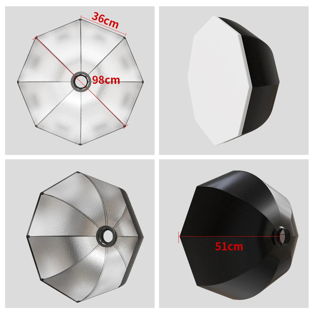 Lámpara LED de estudio para fotografía de 135 W, con sistema Bowens, para iluminación de video, con luz natural y flash para retratos, accesorios de estudio, 3000-6000 K, 3 colores.