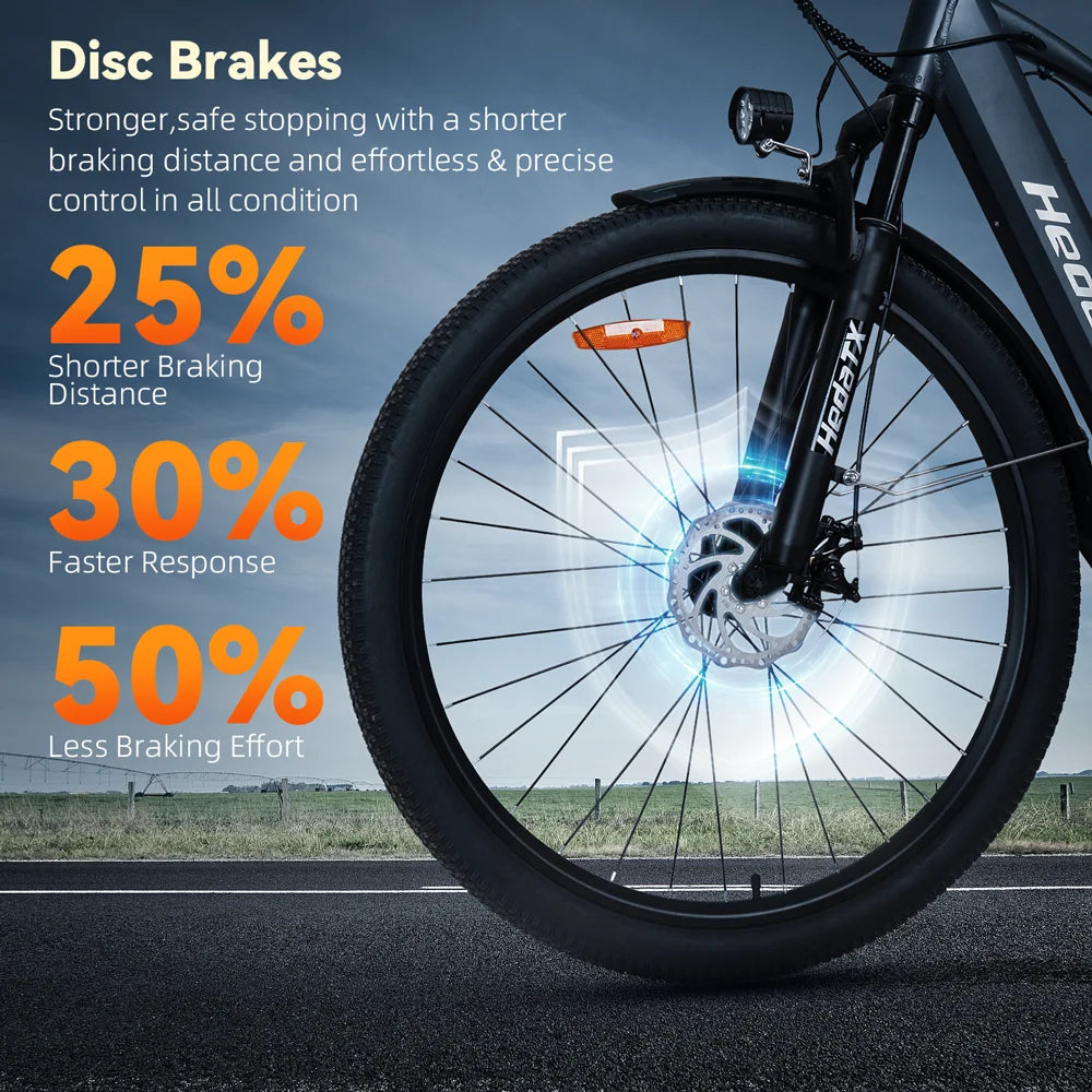 Nueva bicicleta eléctrica de montaña HEDA TX1, batería de litio de 48V 16Ah, motor trasero sin escobillas, 29", 7 velocidades, suspensión completa, bicicleta eléctrica todoterreno, pantalla LCD