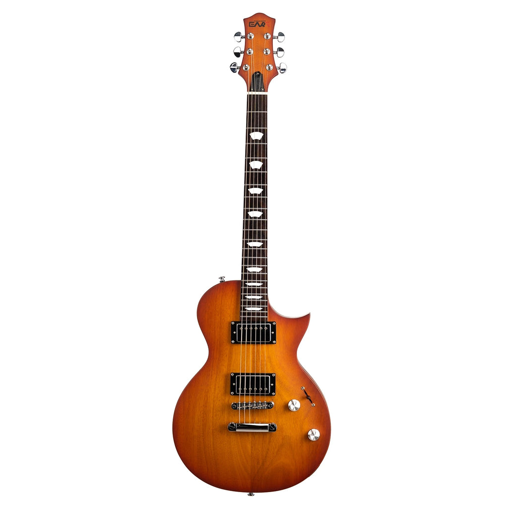 EART-guitarra eléctrica EGLP-610, cuerpo de caoba asado, juego de madera en junta de acero inoxidable 22F, diapasón de palisandro de la India