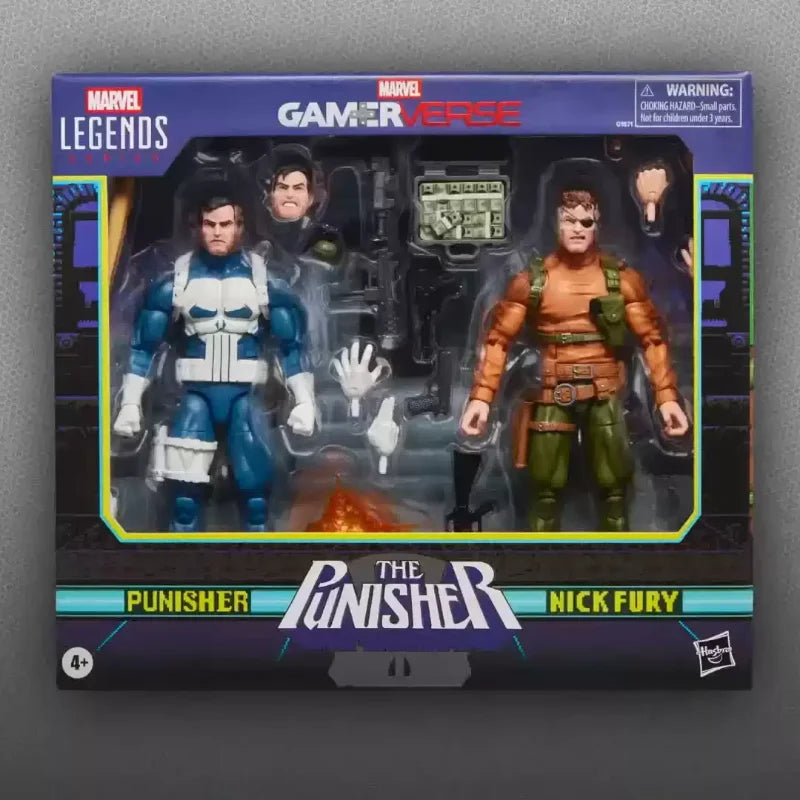 Figura de Acción Articulada de Hasbro Marvel Legends Gameverse, Punisher y Nick Fury, Modelo de Anime, Juguete Coleccionable, Regalo