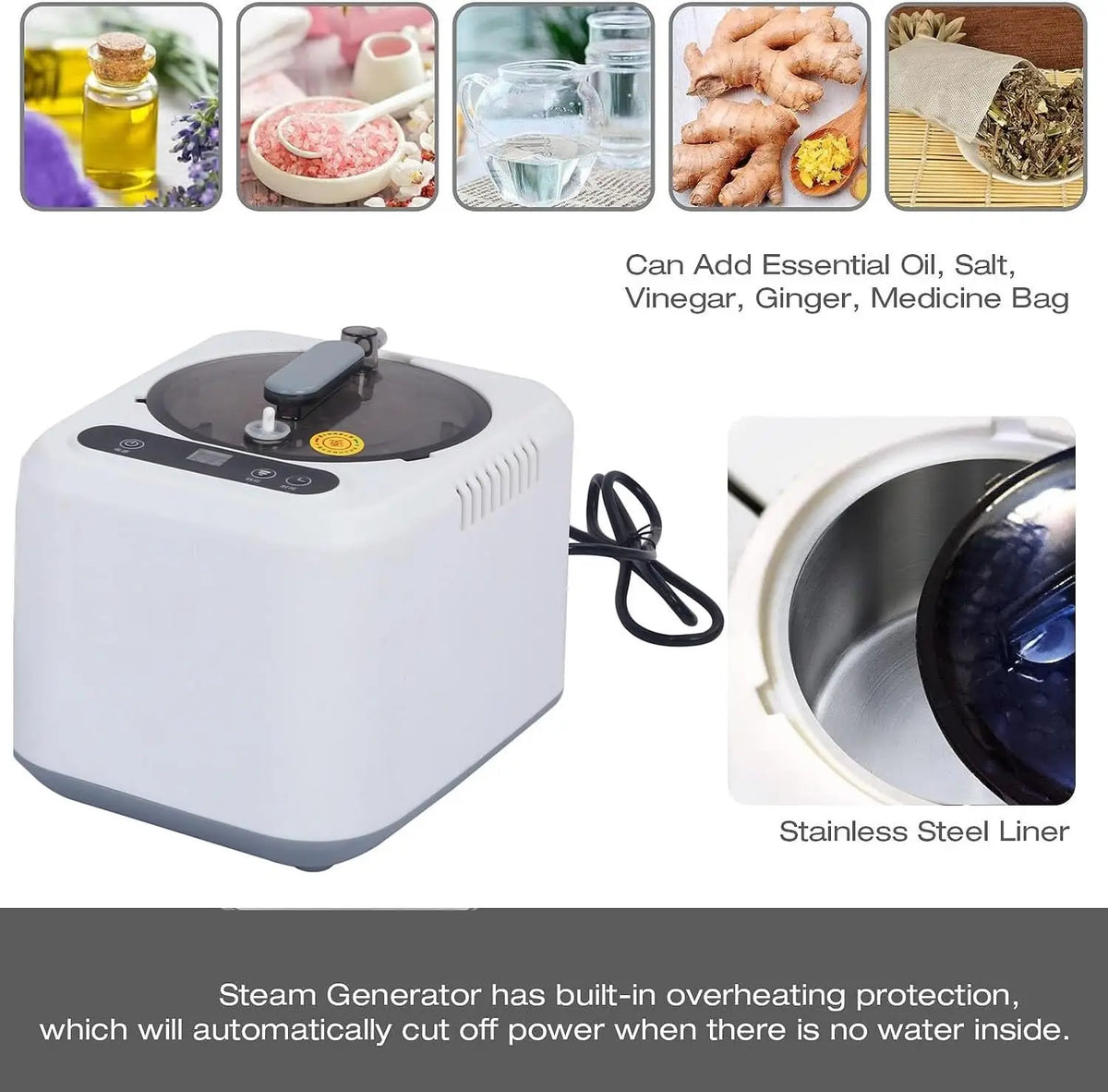 Tienda de campaña portátil para sauna a vapor de 3L, spa doméstico personal de 1000W con control remoto, silla y alfombrilla desintoxicante para pies, sauna plegable de calentamiento rápido