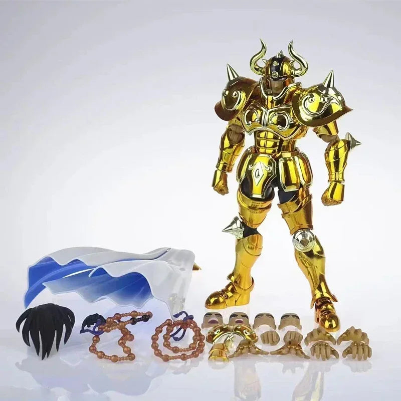 En stock: Figuras de acción de los Caballeros de Oro de Saint Seiya Myth Cloth EX: Capricornio Shura / Leo Aiolia / Aries Mu / Libra Dohko / Virgo
