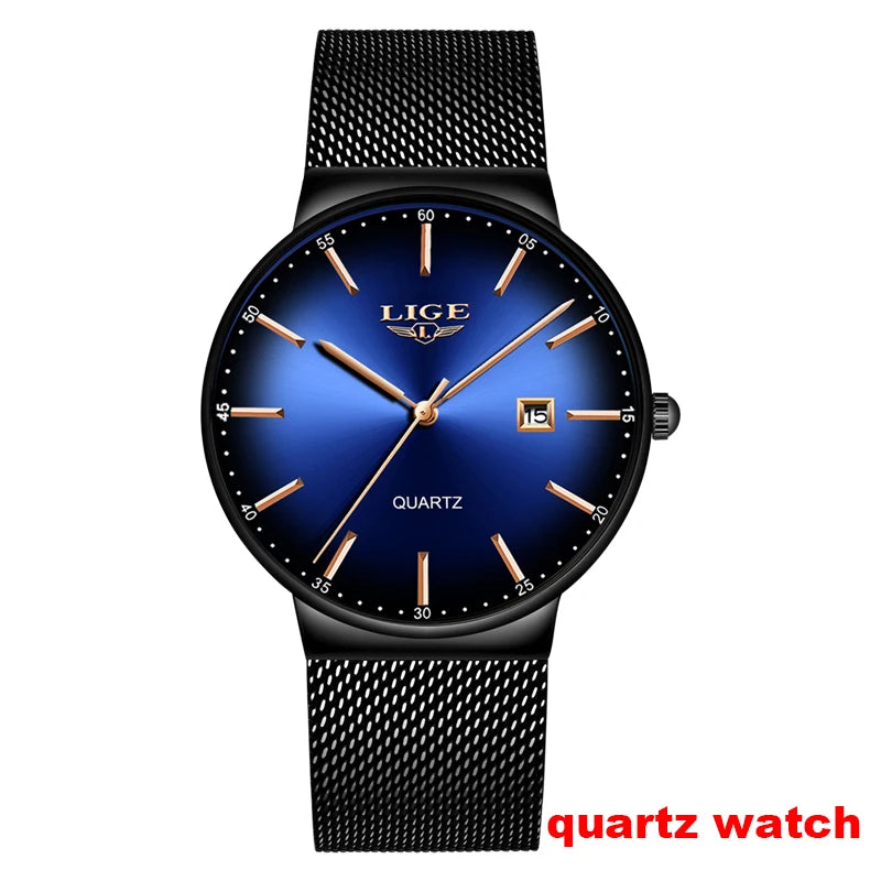 Reloj de pulsera mecánico automático LIGE 2026 para hombre, reloj de lujo de marca superior con tourbillon, reloj de moda para hombre, resistente al agua para negocios