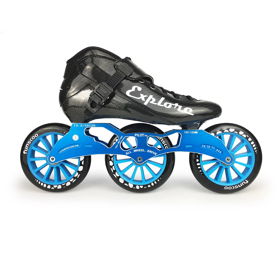 Patines en línea de velocidad ISPORTS, patín de competición de fibra de carbono, Patines de patinaje de carreras callejeras de 3*125mm o 4*100/110mm