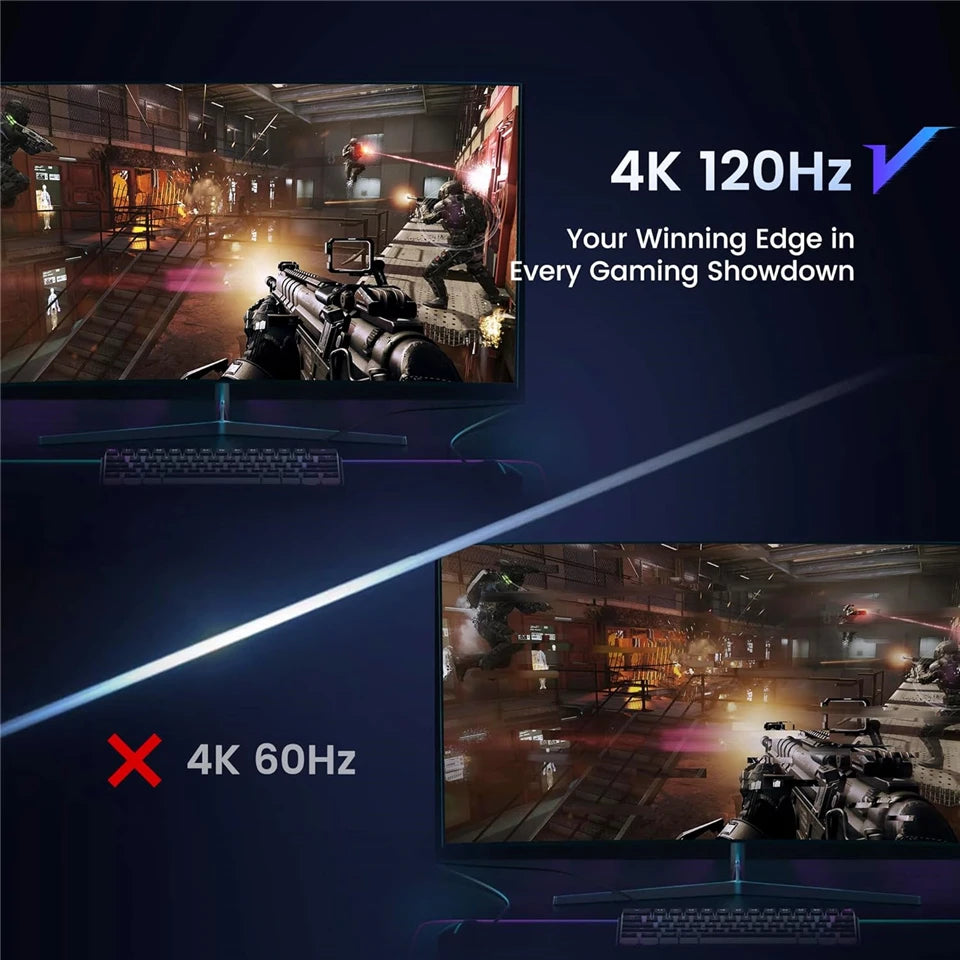 Navceker-conmutador HDMI 2,1, 8K, 60Hz, 4K120Hz, compatible con HDMI, salida 3 en 1 con convertidor de Control remoto para monitores Xbox PS5