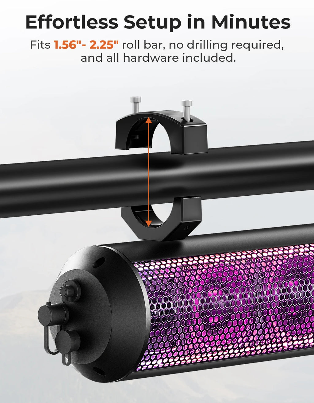 Altavoces Bluetooth KEMIMOTO UTV RGB, barra de sonido potente compatible con Polaris RZR 800 900 XP Turbo para Can-Am X3 Max para Honda