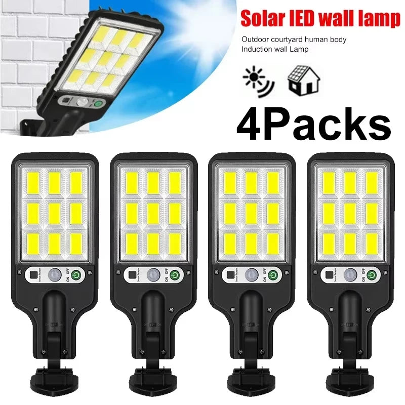 Luces LED solares de 30000LM para exteriores, luces solares con sensor de movimiento, 3 modos, resistentes al agua IP65, luz solar para jardín, calle, patio y farol