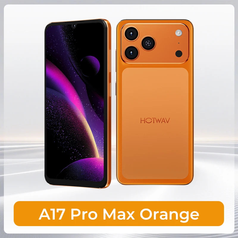 Smartphone HOTWAV A17 Pro Max 6.75'' 120Hz 4GB 256GB Teléfono móvil Android 15 5160mAh Delgado con conector para auriculares de 3.5mm