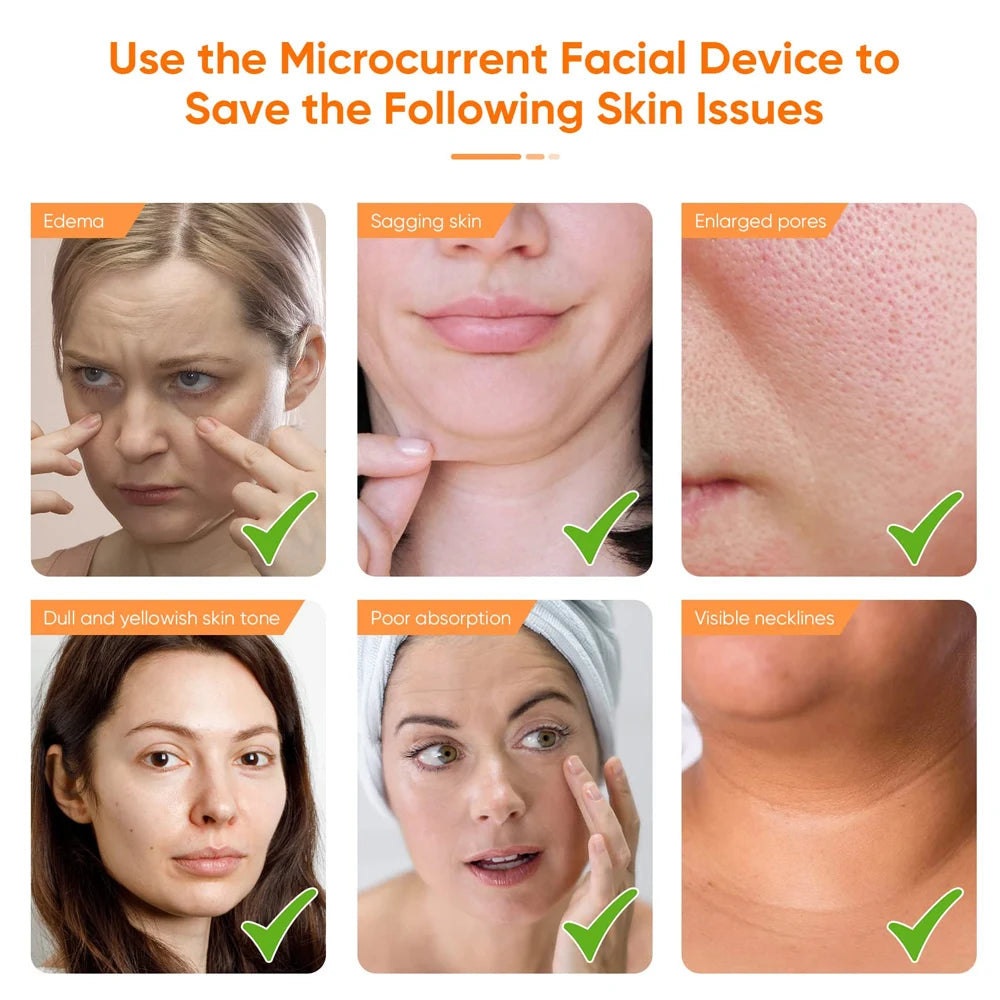 Máquina de estiramiento Facial de microcorriente rodillo facial eléctrico para estiramiento Facial estiramiento de la piel masajeador EMS para ojos y cara masajeadores faciales papada reductor y lifting