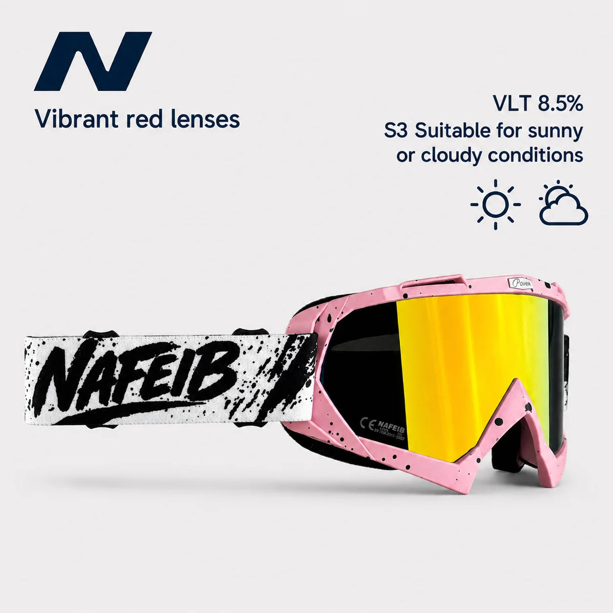 Gafas de esquí, ciclismo, motocicleta, gafas a prueba de viento, UV400, gafas de nieve para snowboard, gafas de esquí para deportes al aire libre de invierno