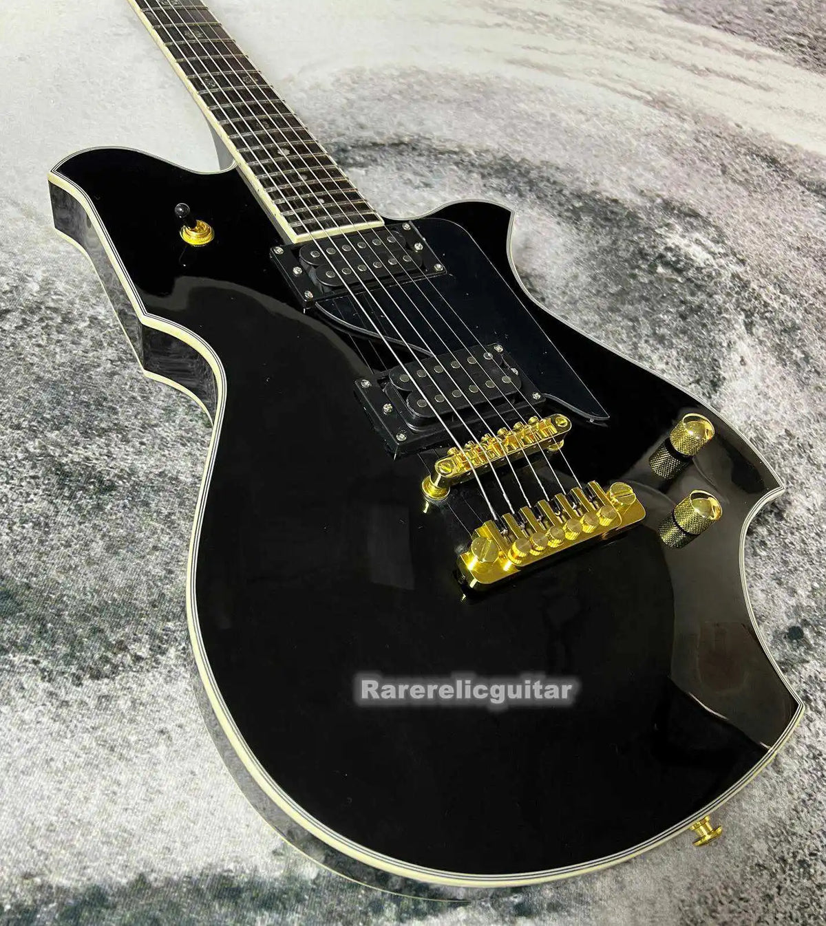 Nueva Guitarra Eléctrica Dream Fernan MV 480HT TOMOYASU HOTEI Signature Negra, Puente TP-9, Clavijeros Grover, Herrajes Dorados