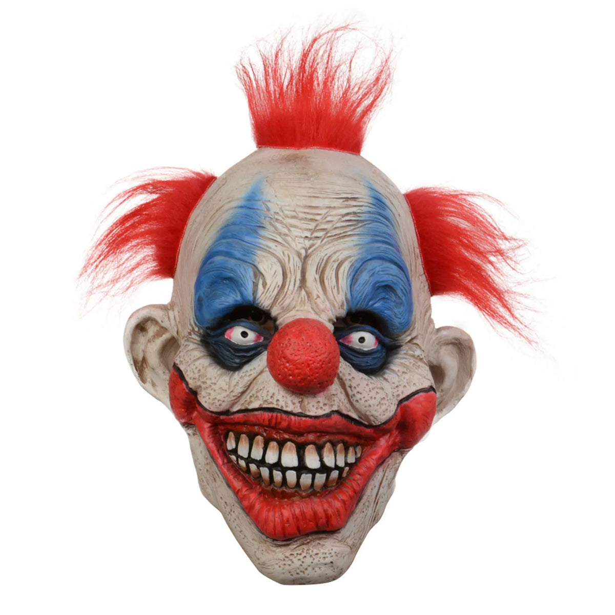 Máscara de Halloween, cubierta facial de payaso, accesorio de disfraz de payaso malvado de látex de terror para adultos, decoración espeluznante de Halloween