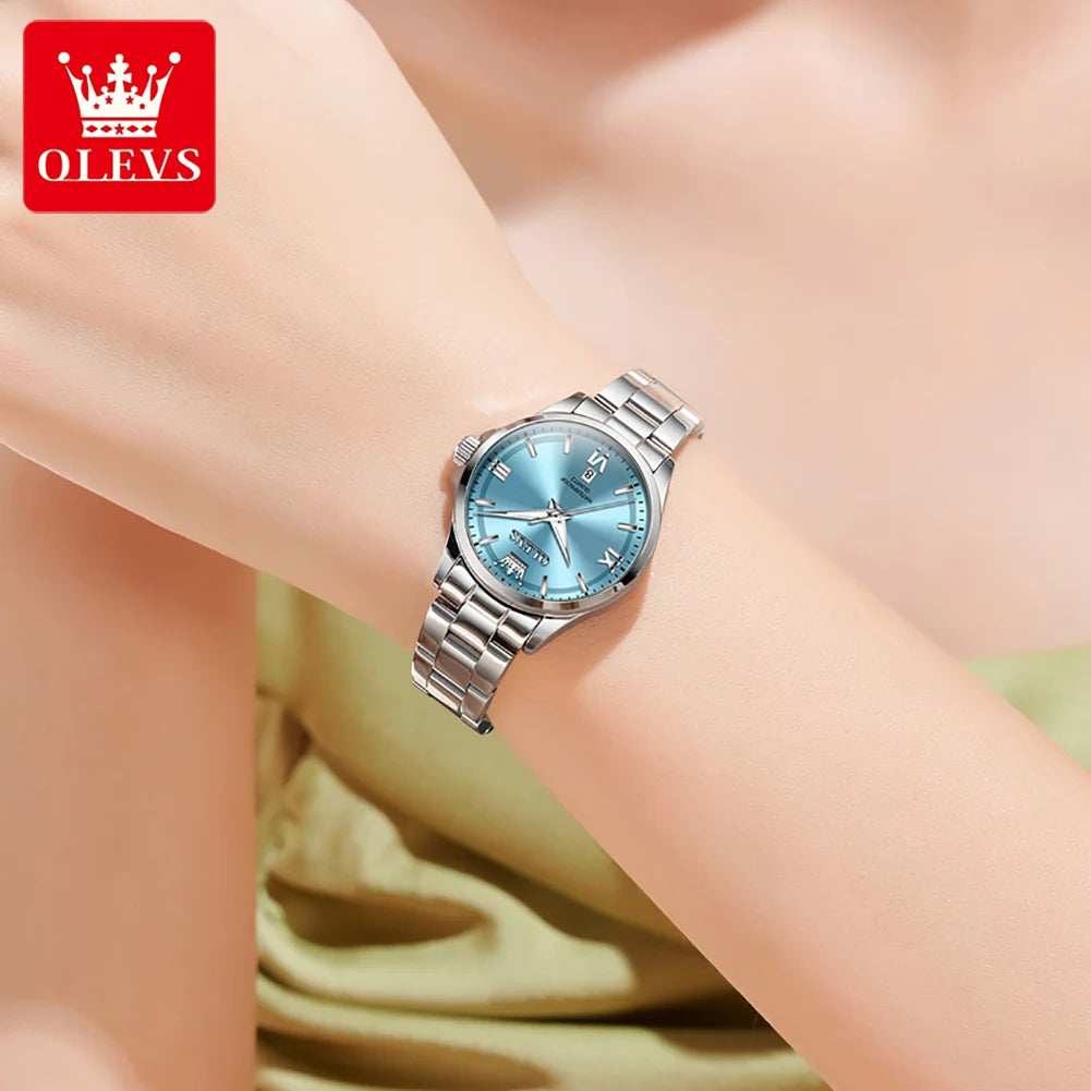 Reloj de pulsera para mujer OLEVS 3668, reloj elegante para mujer, resistente al agua, nuevo modelo 2025, reloj de cuarzo para dama, Reloj Para Mujer