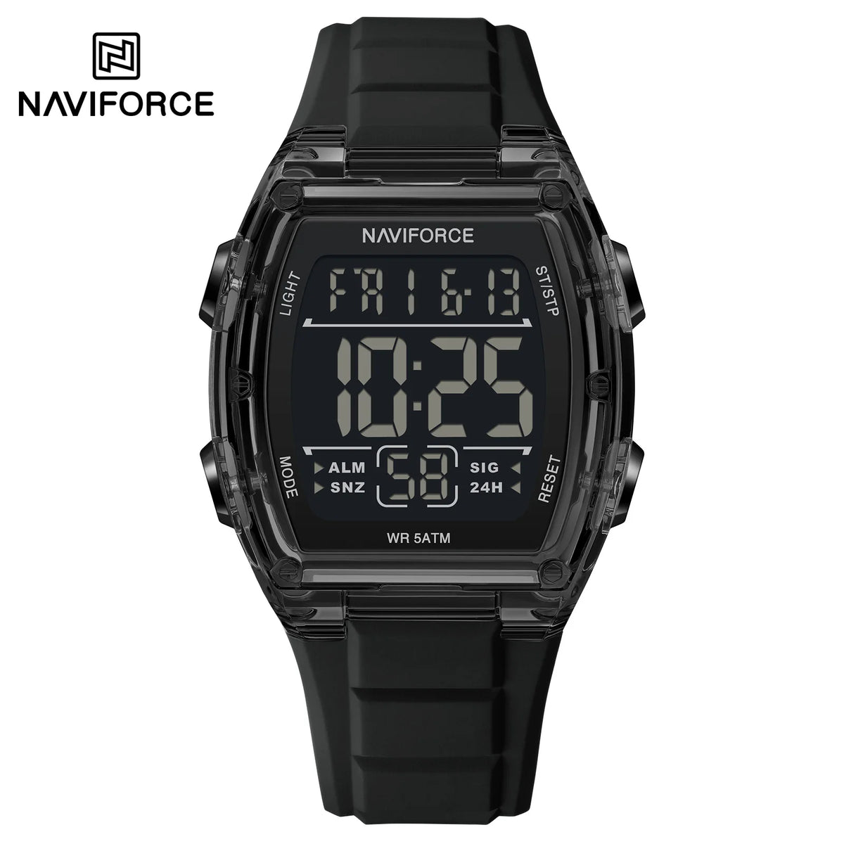 Reloj Naviforce 6106 con correa de silicona, reloj de pulsera de moda para hombre, pantalla LCD, analógico-digital, de cuarzo, deportivo.