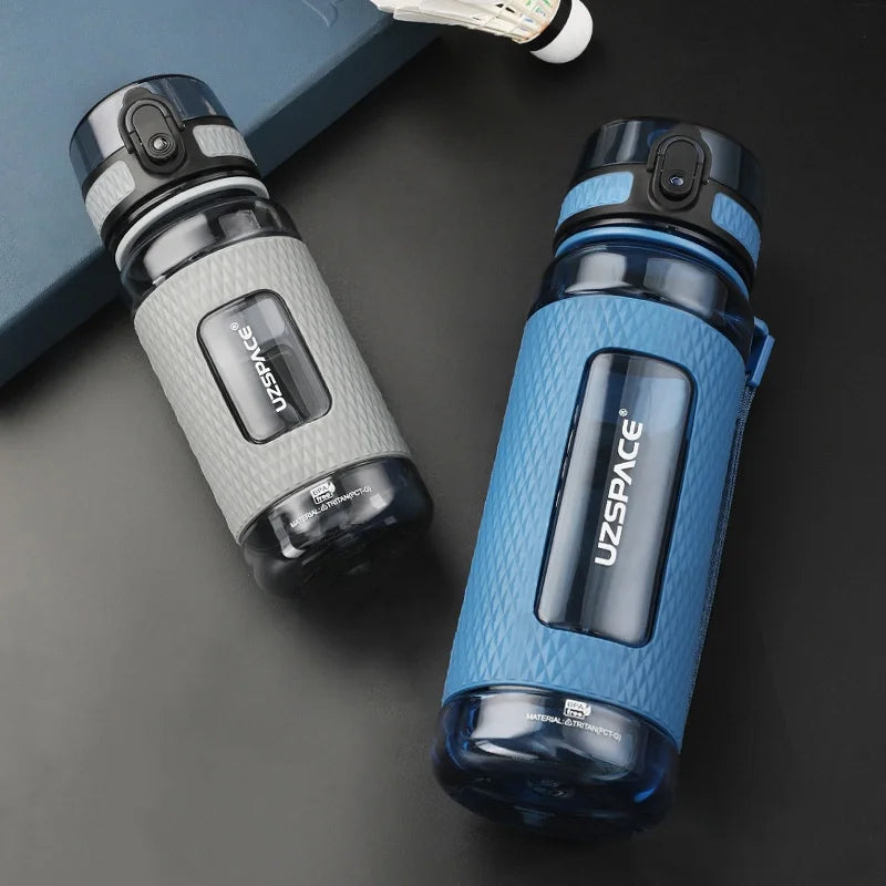 Botellas de agua deportivas sin BPA, botella de bebida de plástico Tritan portátil para gimnasio, anticaída, a prueba de fugas, hervidor de Fitness de gran capacidad