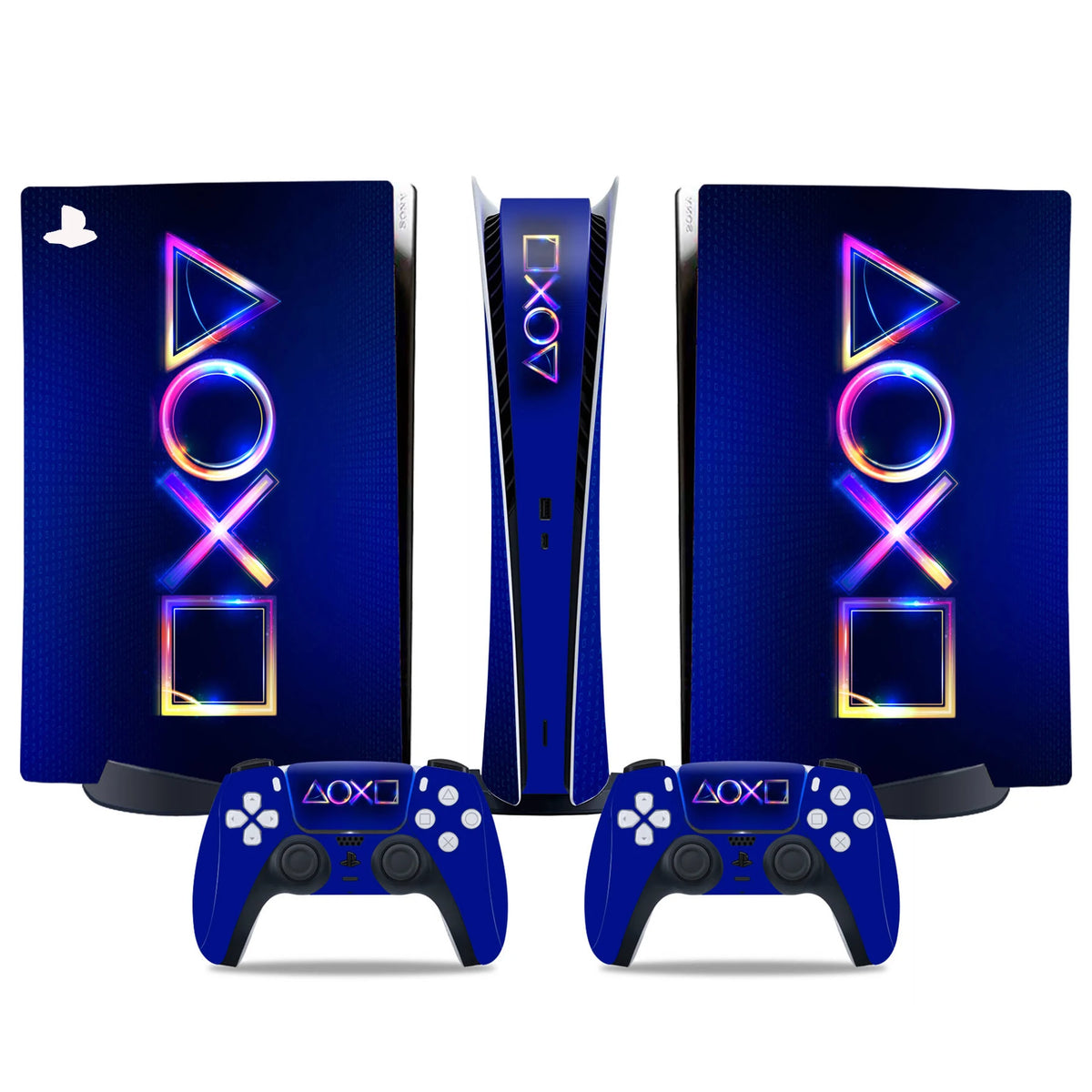 Adhesivo de vinilo protector para consola PS5 edición digital, set completo de cubierta para la consola y 2 controles