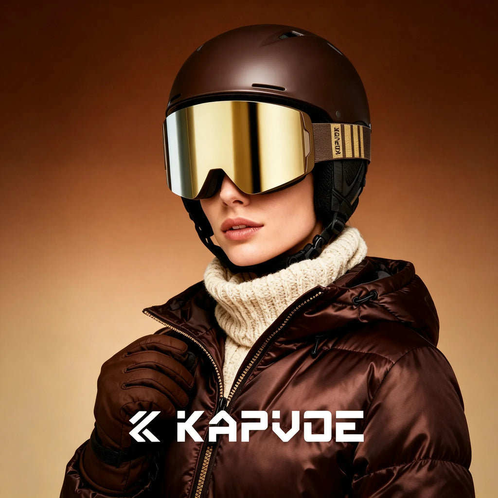 Gafas de esquí Kapvoe, gafas de nieve, gafas de sol UV400 para esquí y snowboard, gafas de moda para mujer y hombre, lentes antiniebla, gafas para motocicleta.