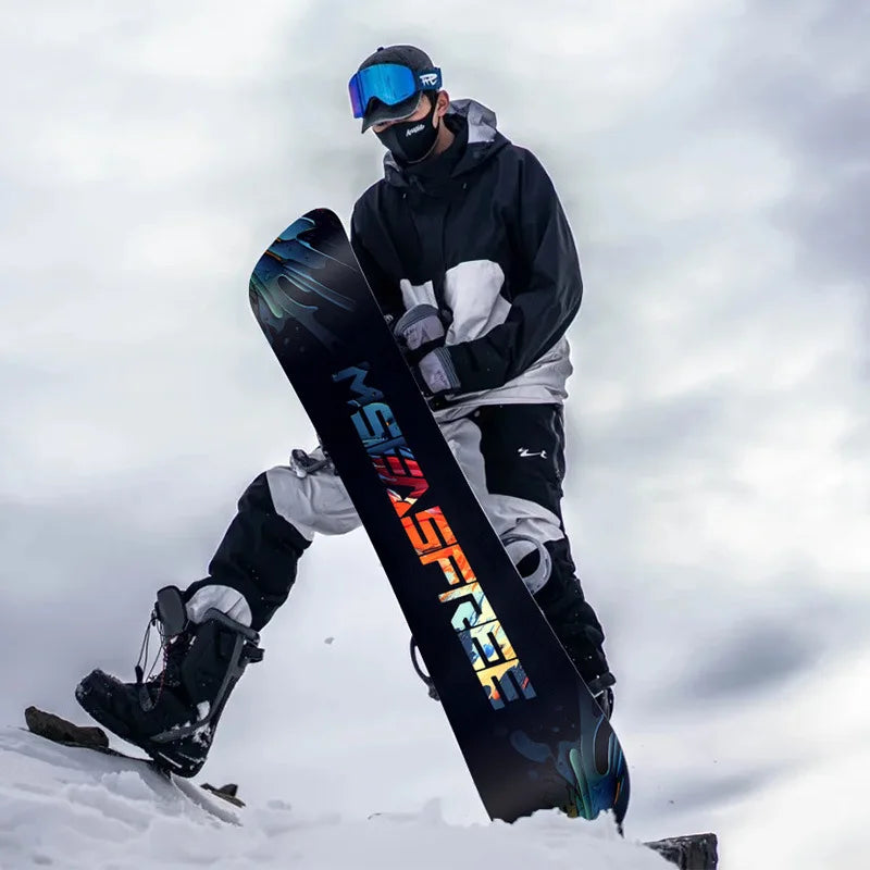 Tabla de Snowboard Personalizada para Adultos, Monopatín Todo Terreno, Esquí Plano, Modelo Personalizado con Diseño Floral, Sin Material