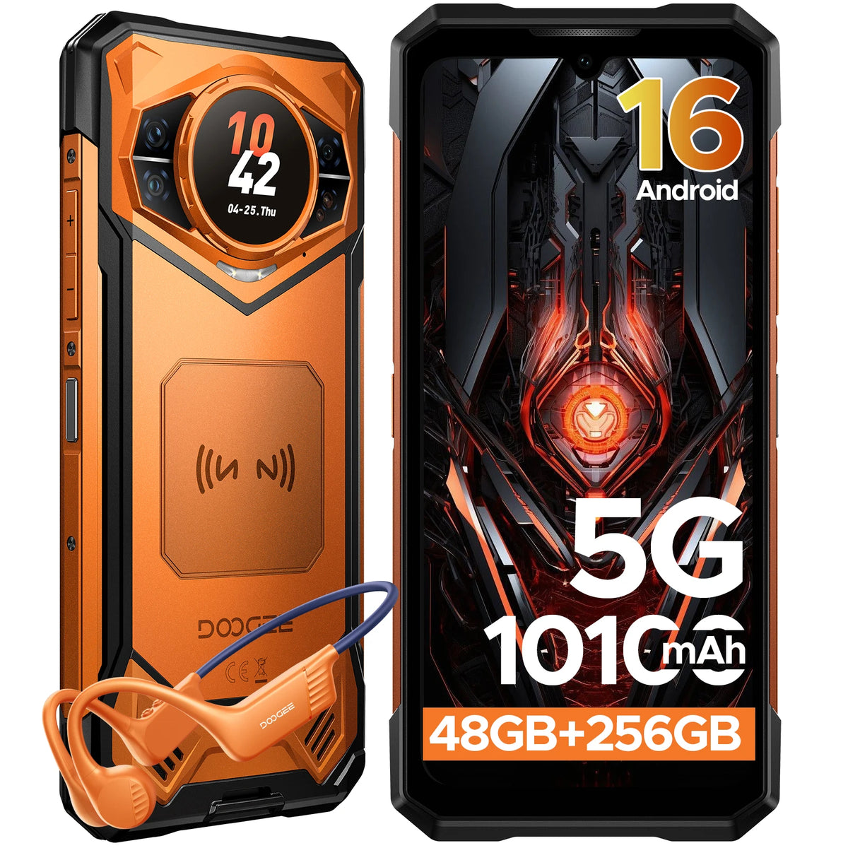 Versión global DOOGEE S200 VIP 5G teléfono resistente, pantalla de 6,72" a 120Hz, 12GB 256GB, cámara principal con IA de 100MP, batería de 10100mAh, teléfono inteligente