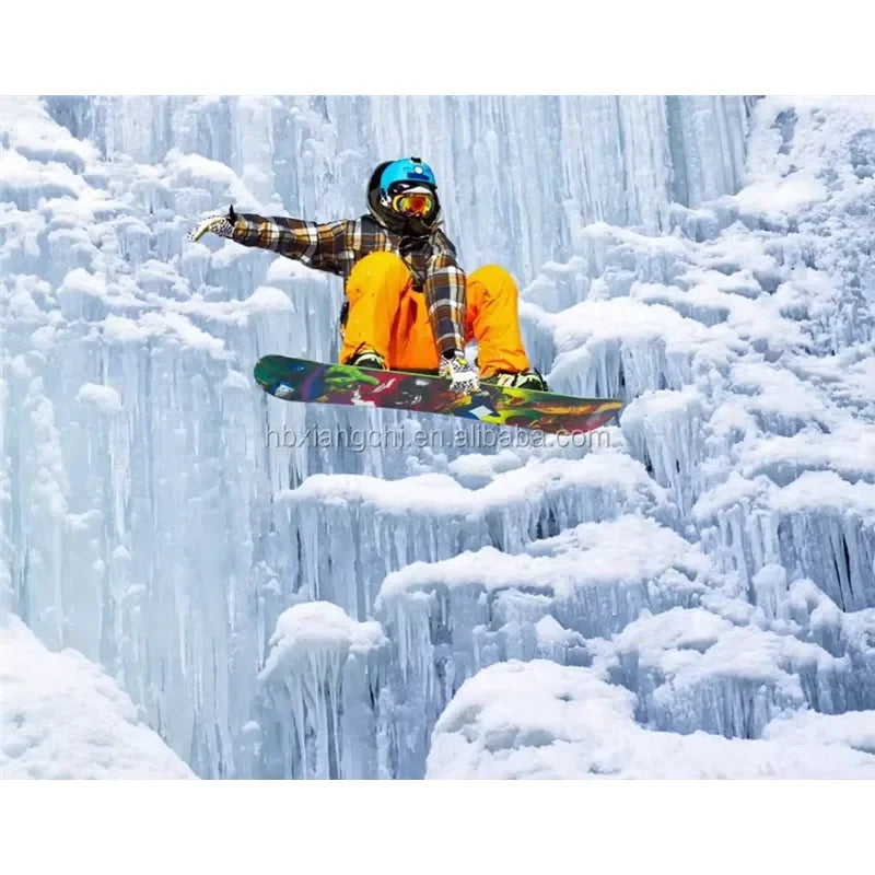 Tabla de Snowboard Personalizada de Fibra de Vidrio, Tabla Larga para Deportes de Invierno, para Adultos, para Esquiar al Aire Libre, Diseño Duradero y Colorido